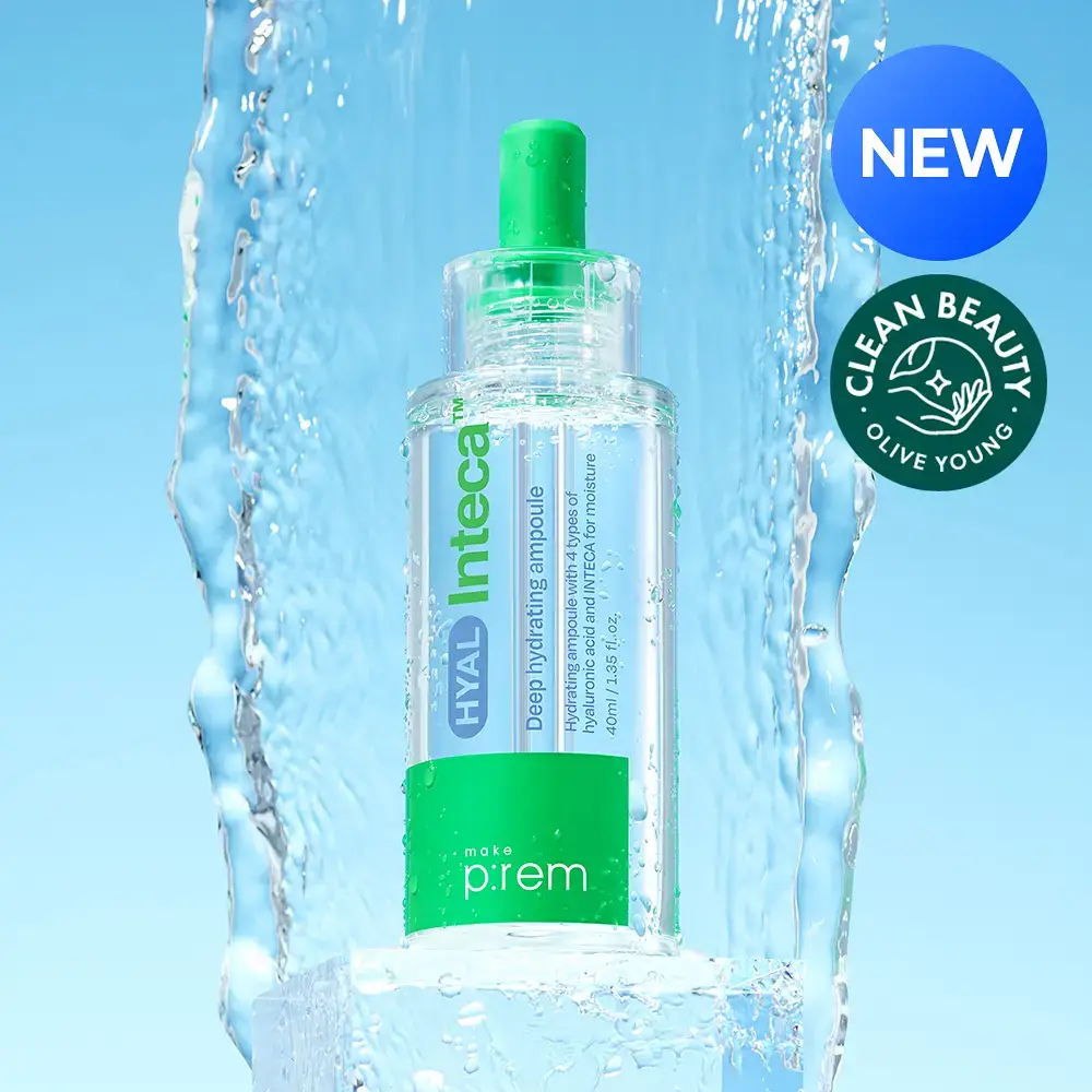 [NEW/수분진정] 메이크프렘 히알 인테카 속수분 앰플 40ml